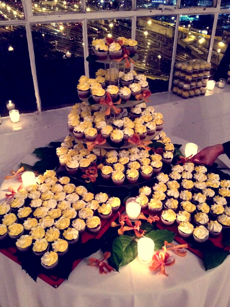 tower of cupcakes