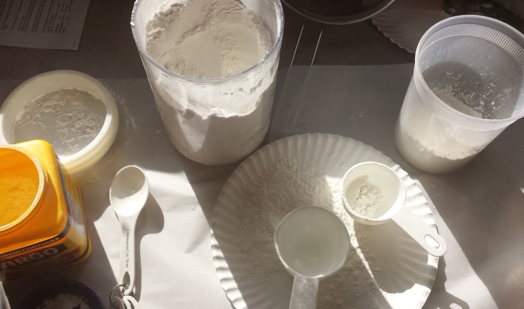 Cake flour in sunlight