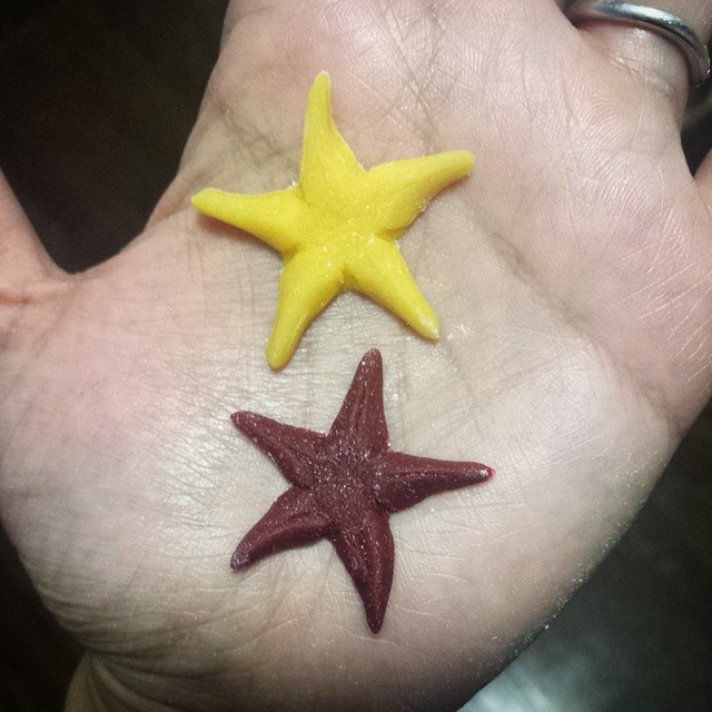 handmade fondant starfish