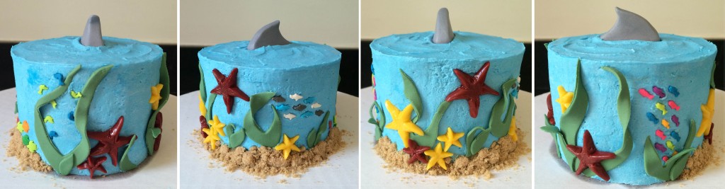 Underwater cake collage