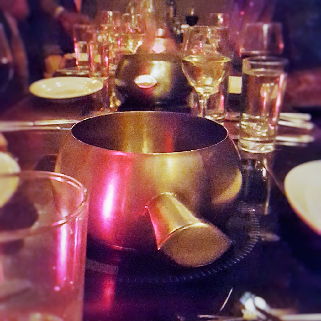fondue pots down the table